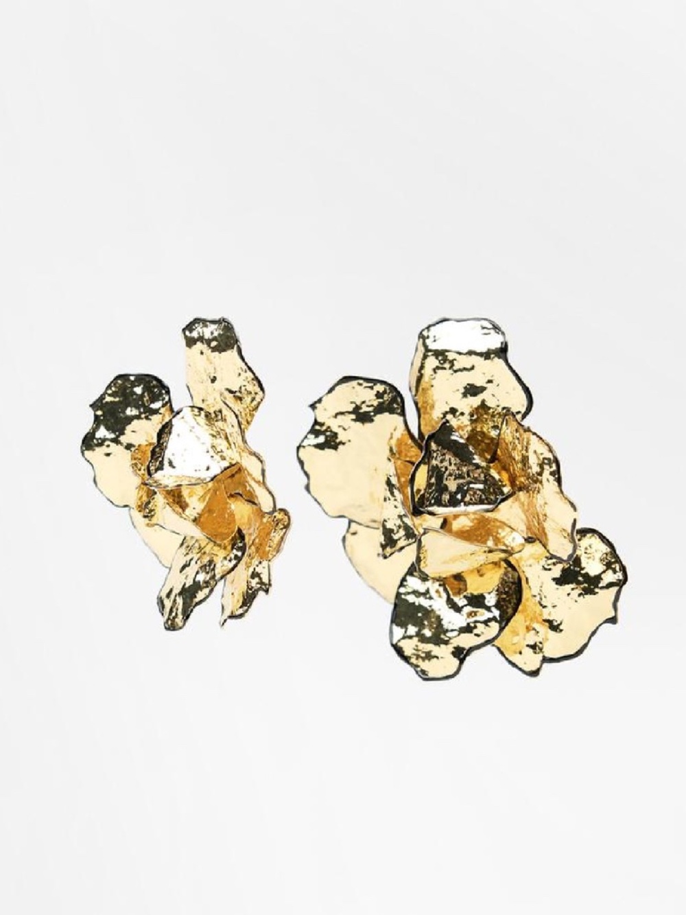 Zara Enameled Flower Maxi Earrings